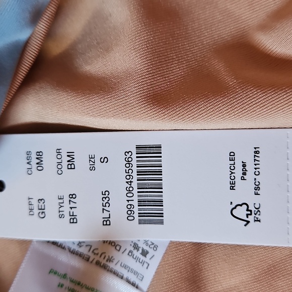 J Crew Blue Bikini Bottom, Brand New With Tags & Liner, Sz S - Picture 5 of 5